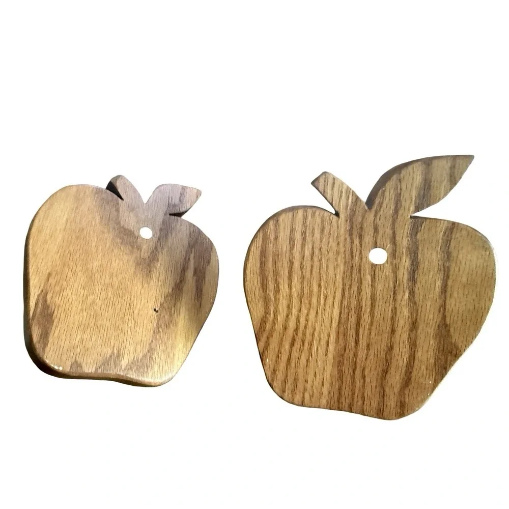 Vintage Wooden Apple Peg Hook Wall Hanging Country cottage core